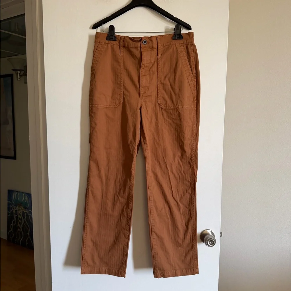 Madewell Warm Hickory Orange The Perfect Vintage Straight Workwear Pant size 29 - Picture 5 of 9